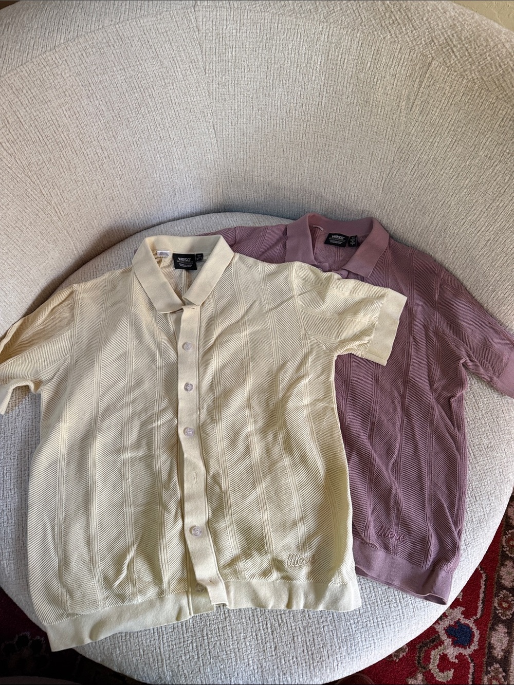 Two - WESC knit polos (never worn)